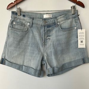 7 For All Mankind Broken Twill Mid Roll Shorts Size 27